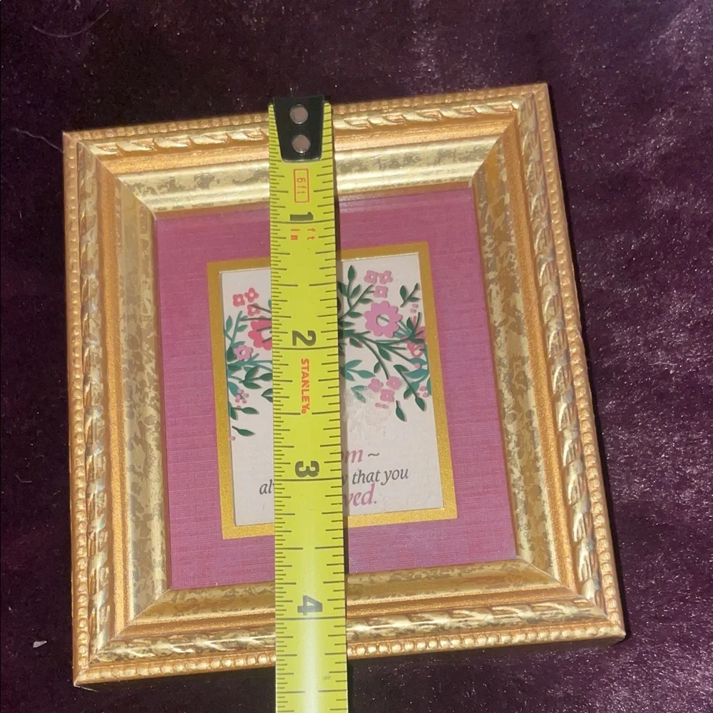 Floral Art in Gold and Pink Frame